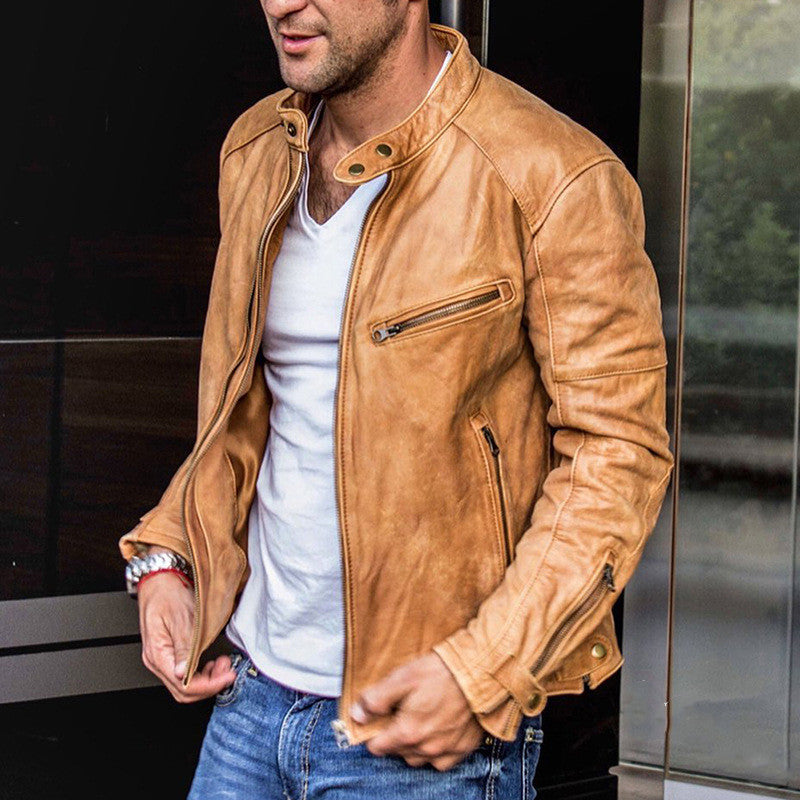 men’s motorcycle leather jacket