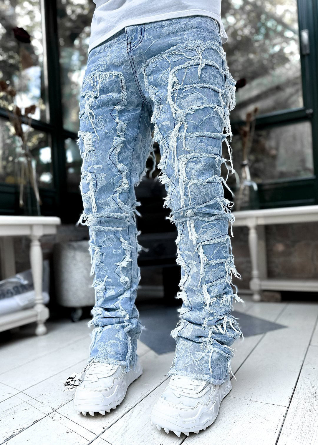 men’s stacked jeans