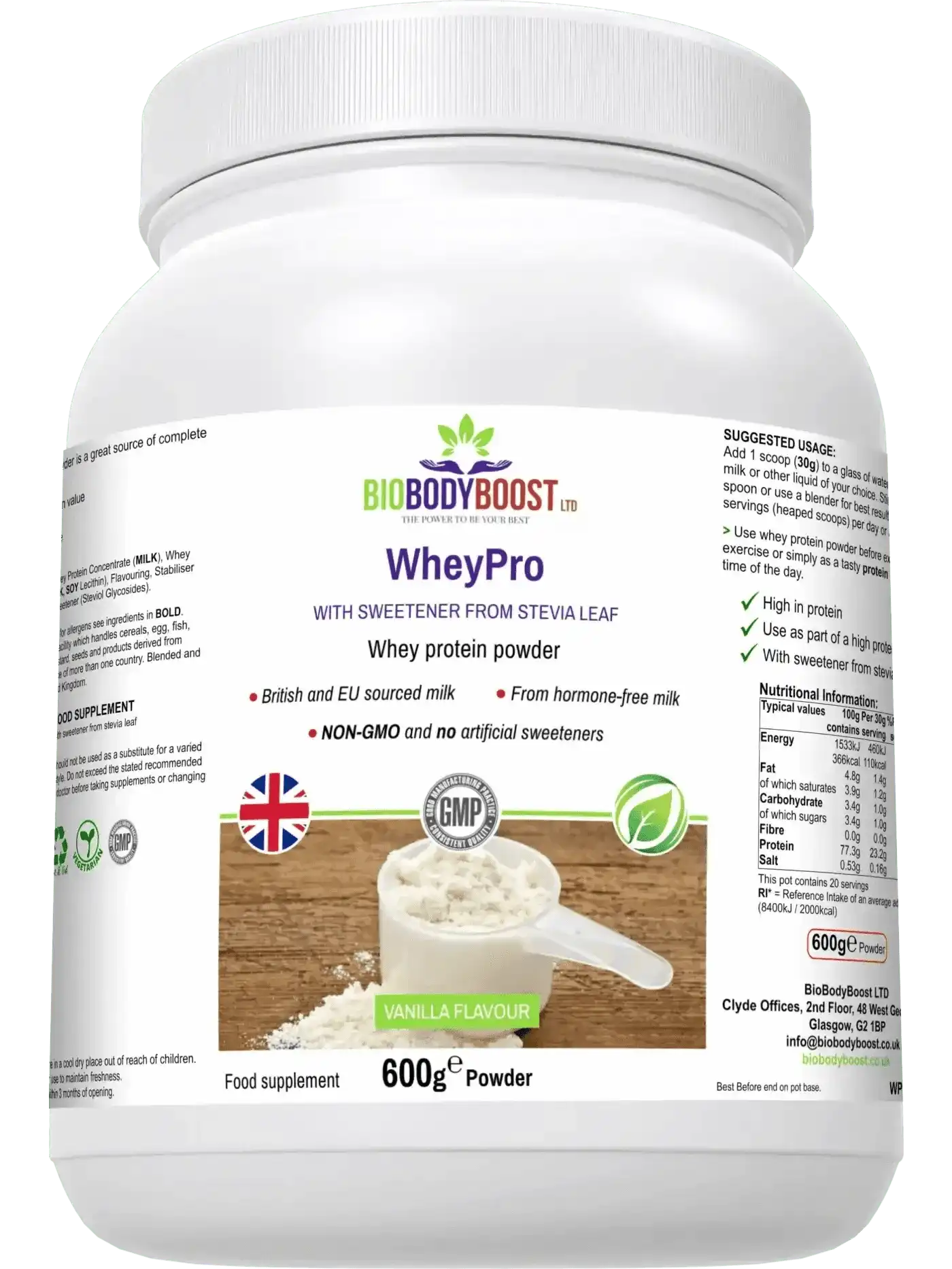 WheyPro Vanilla - Whey Protein Powder