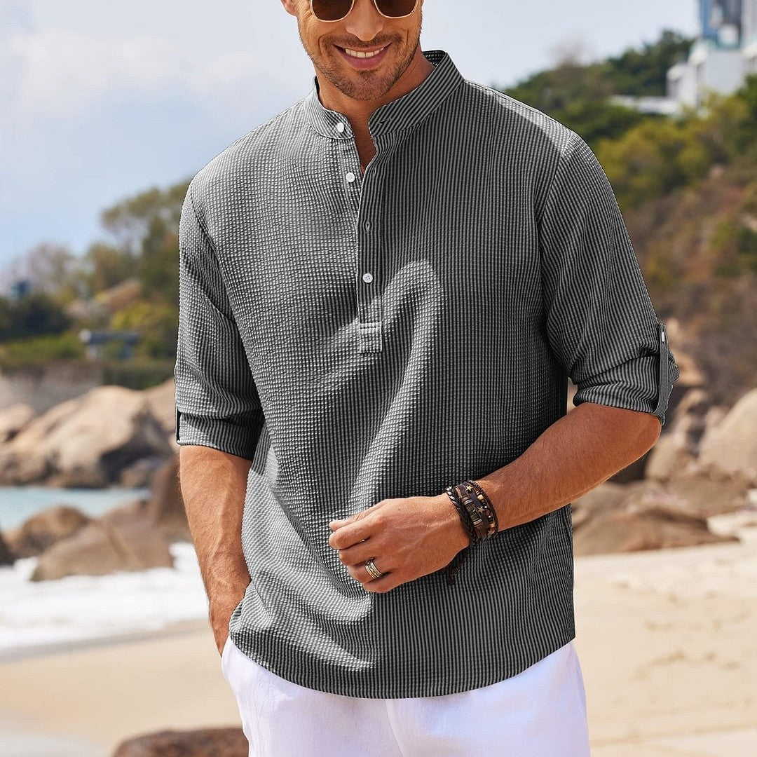 men’s casual long sleeve shirt