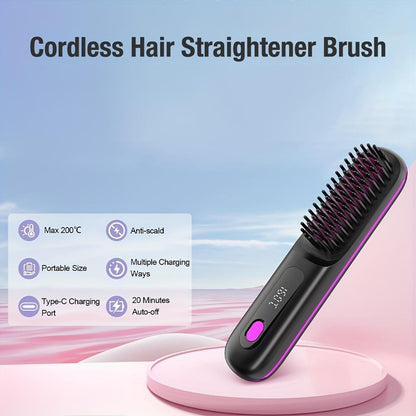 USB Wireless Household Electric Hair Straightening Comb