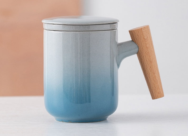 Ceramic Office Cup Tea With Cover Filter Tea Cup