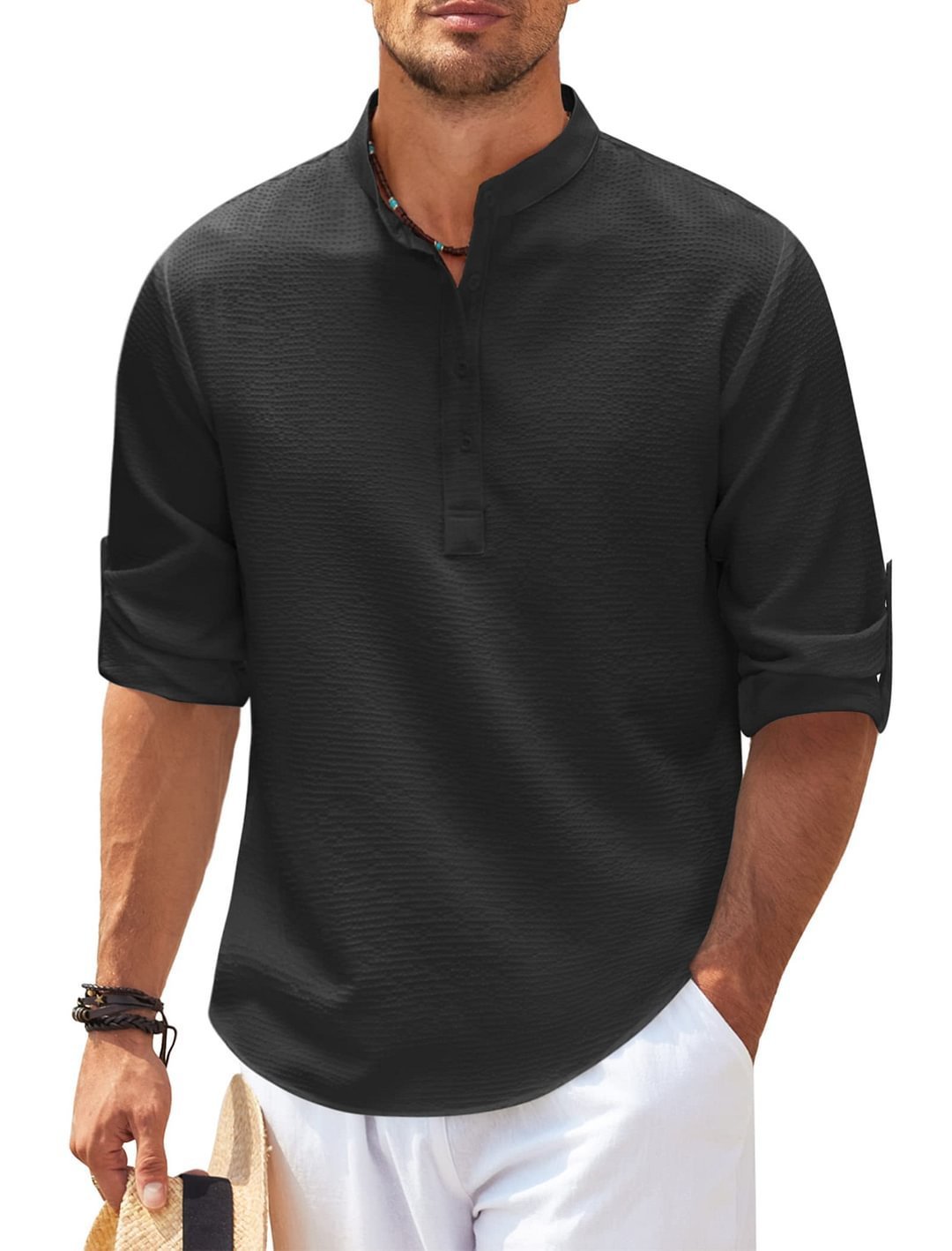 men’s casual long sleeve shirt