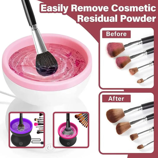 Electric Makeup Brush Cleaner Machine Portable Automatic