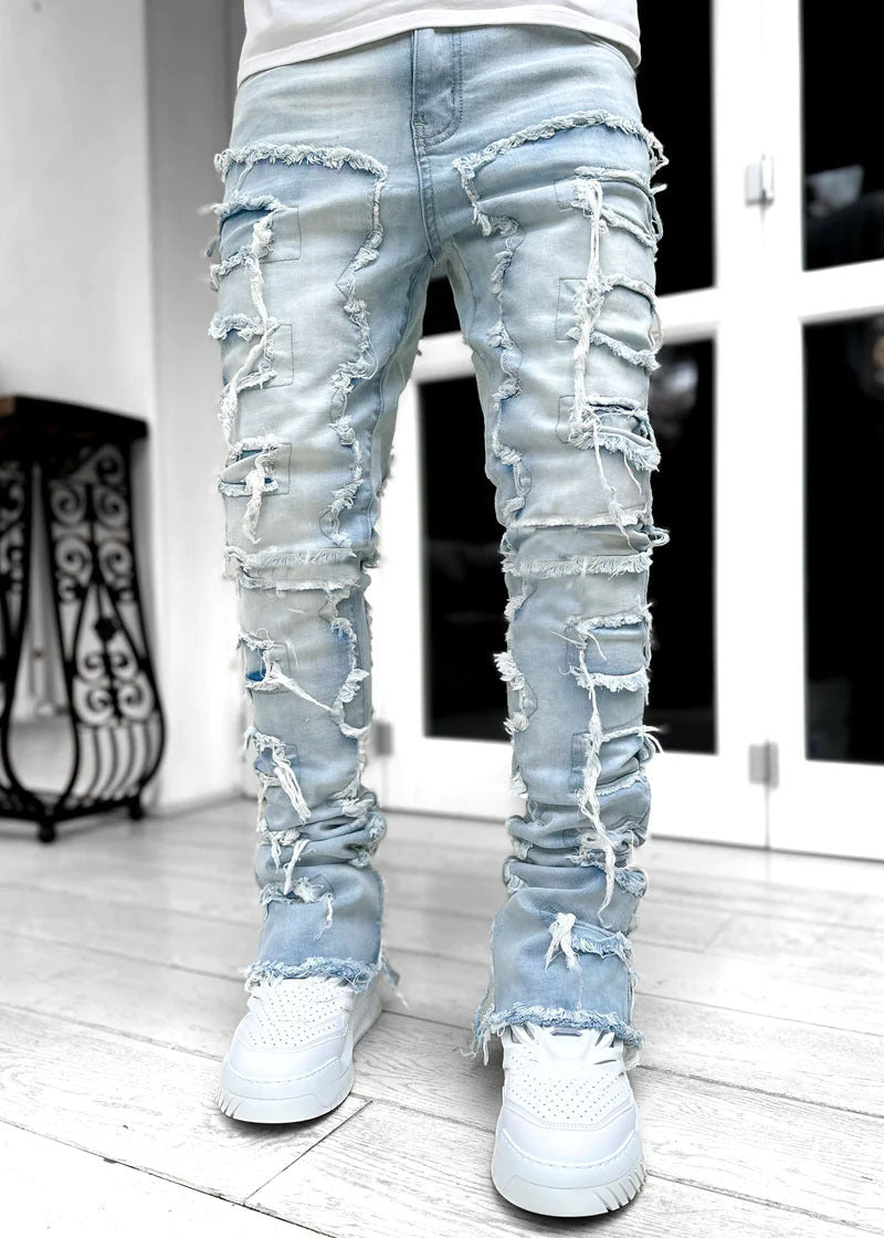 men’s stacked jeans
