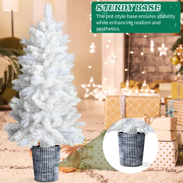 white artificial Christmas tree