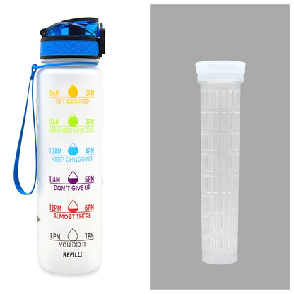 1L Tritan Water Bottle with Time Marker