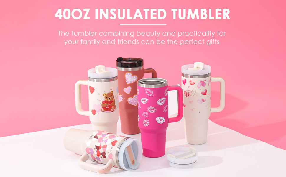 40 Oz Insulated Tumbler with Handle