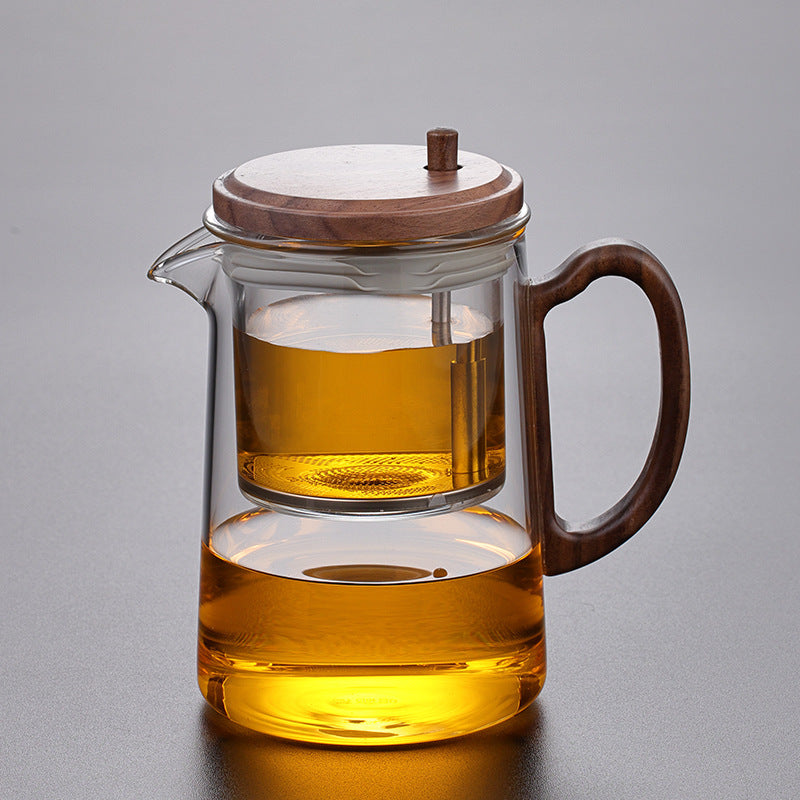 All Glass Heat-resistant Filter Tea Separation Teapot