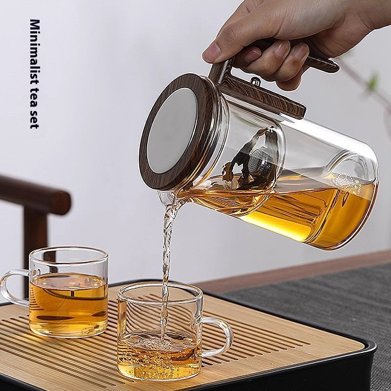 Elegant Glass Liner Teapot Tea Water Separation Household Tea Set