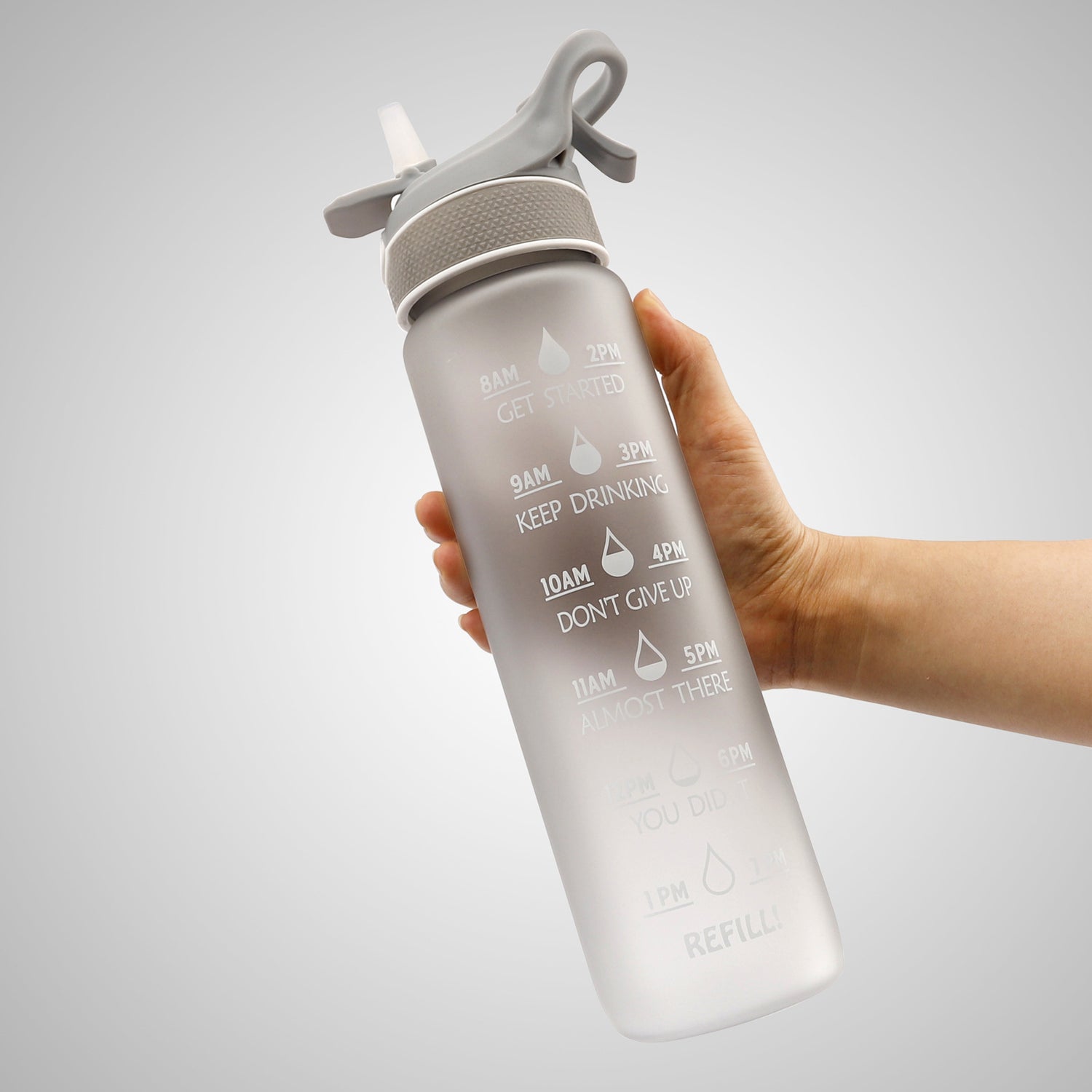 sports water bottle with straw