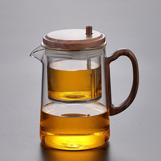All Glass Heat-resistant Filter Tea Separation Teapot
