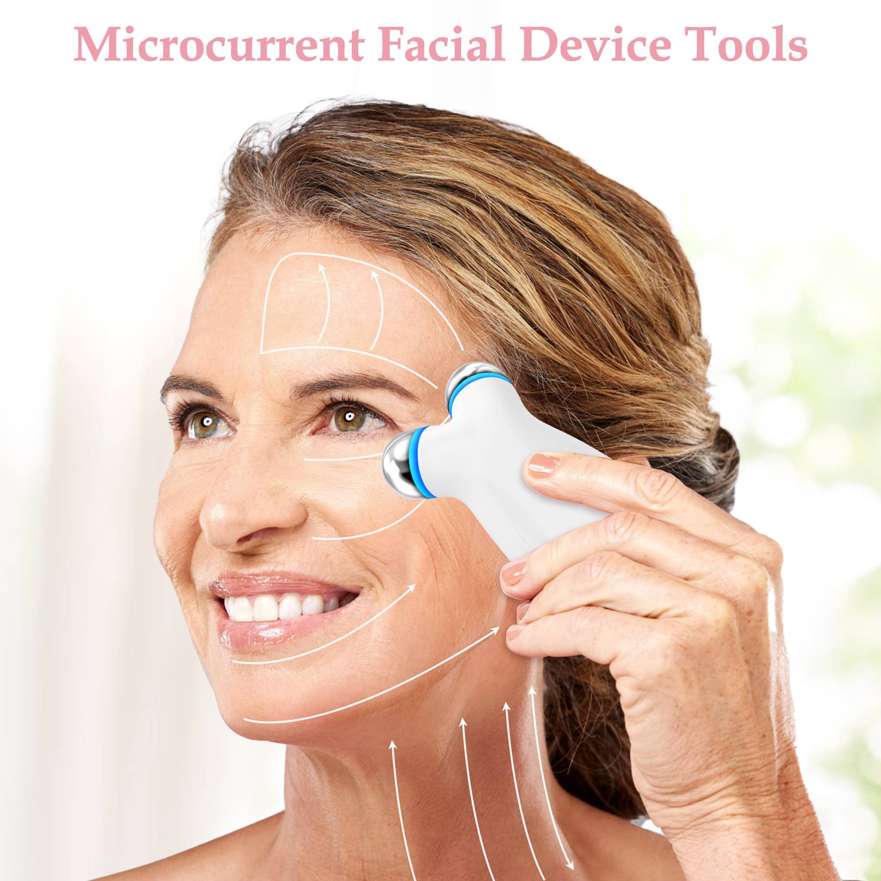 Anti Aging And Wrinkles Microcurrent Facial Device, Boost Skin Care Absorption