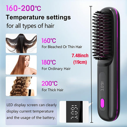 USB Wireless Household Electric Hair Straightening Comb