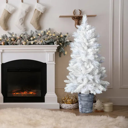 white artificial Christmas tree