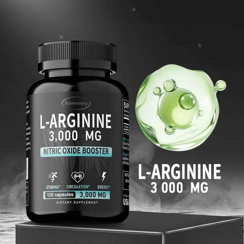 L-Arginine 3000mg - Men's Strength and Endurance Supplement To Improve Sexual