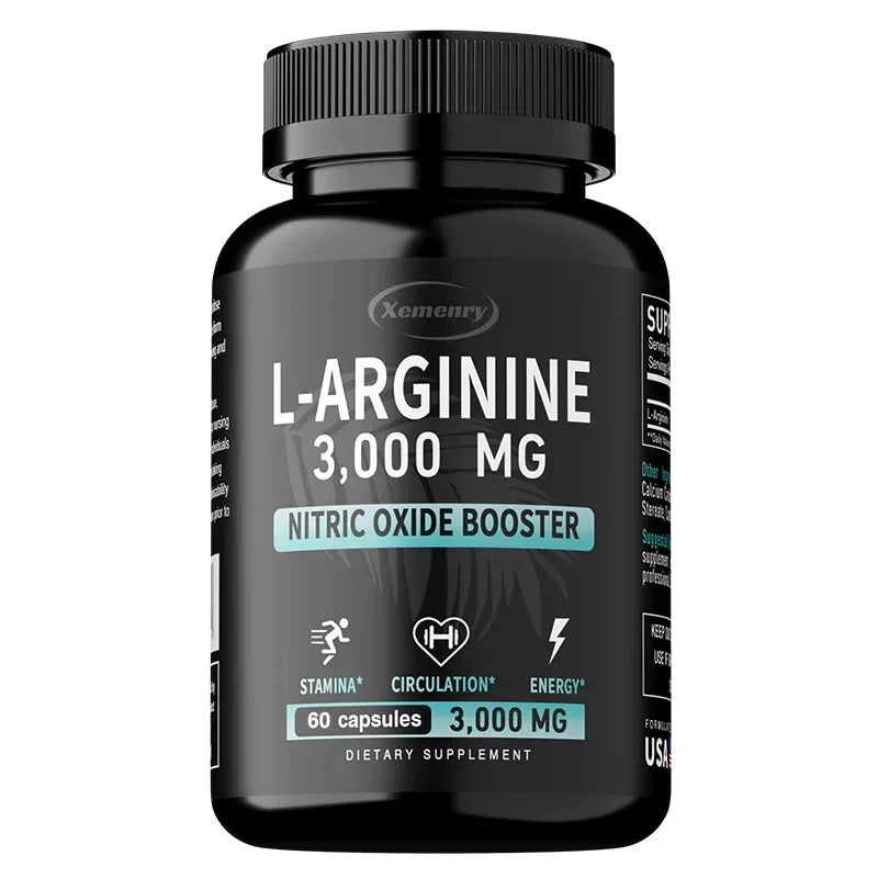 L-Arginine 3000mg - Men's Strength and Endurance Supplement To Improve Sexual