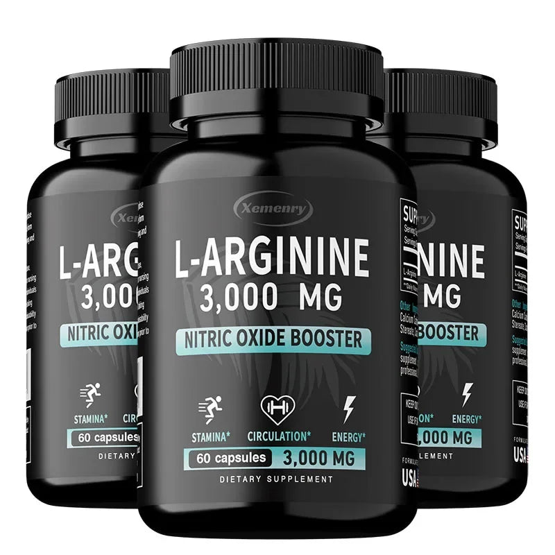 L-Arginine 3000mg - Men's Strength and Endurance Supplement To Improve Sexual
