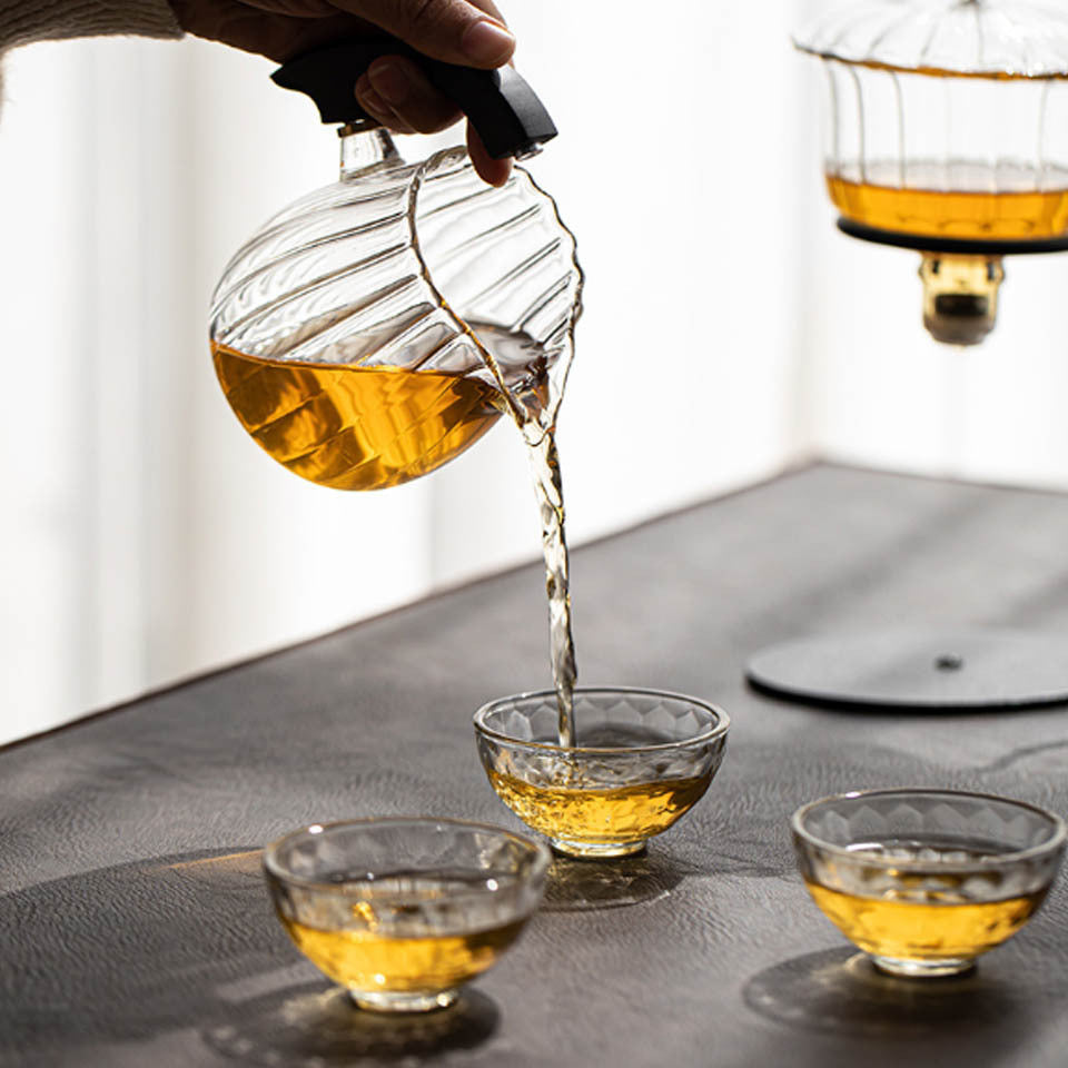 Semi-automatic Tea Maker Glass Kung Fu Tea Set