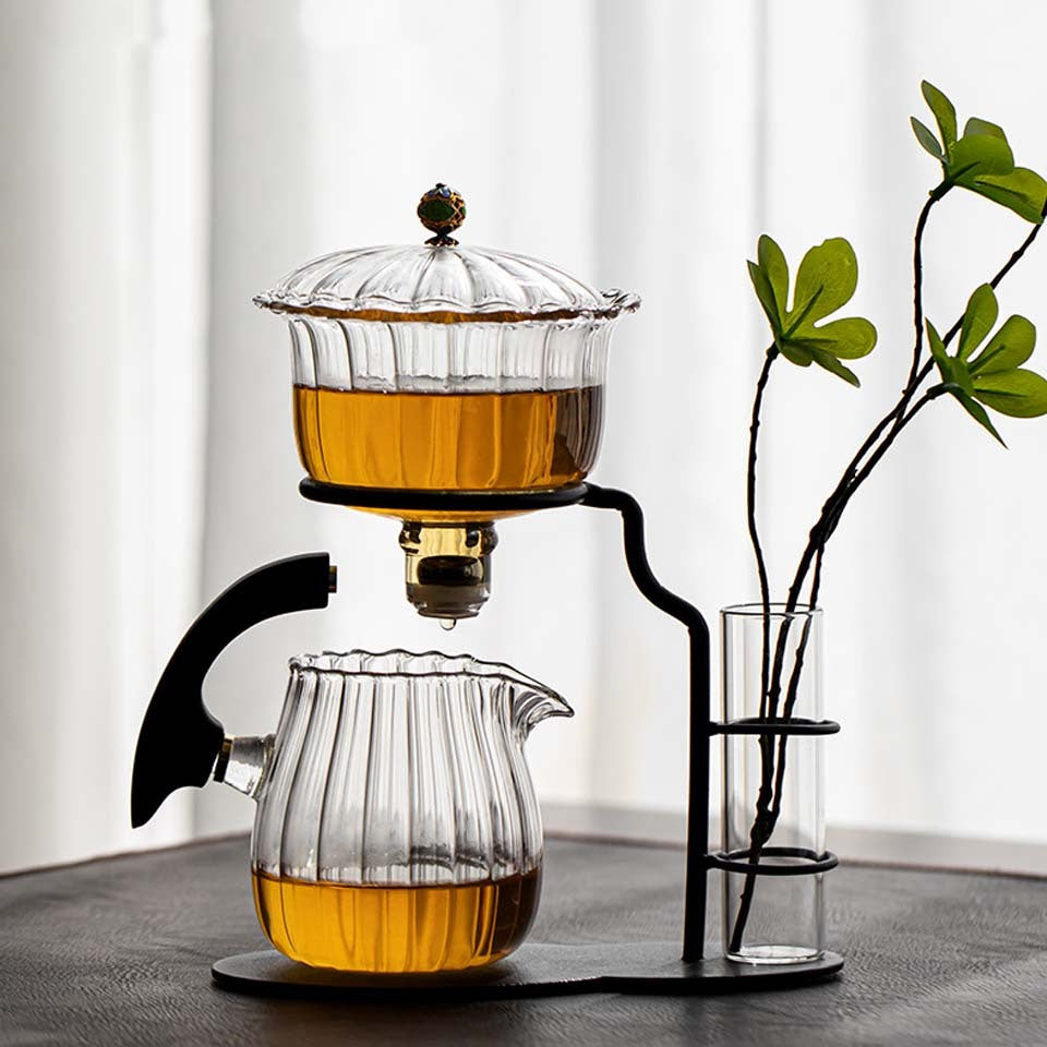 Semi-automatic Tea Maker Glass Kung Fu Tea Set