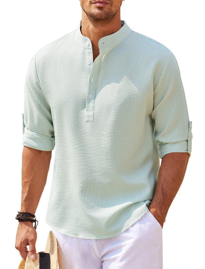 men’s casual long sleeve shirt