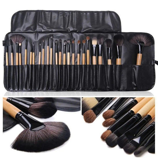 Gift Bag Of 24 Pcs Makeup Brush Sets Professional Cosmetics Brushes Eyebrow Powder Foundation