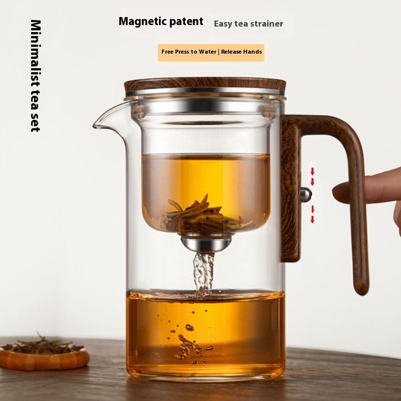 Elegant Glass Liner Teapot Tea Water Separation Household Tea Set