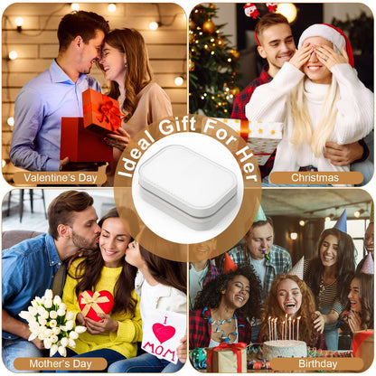 1Pc Portable Travel Makeup Bag With LED Mirror Rechargeable Beauty Mirror