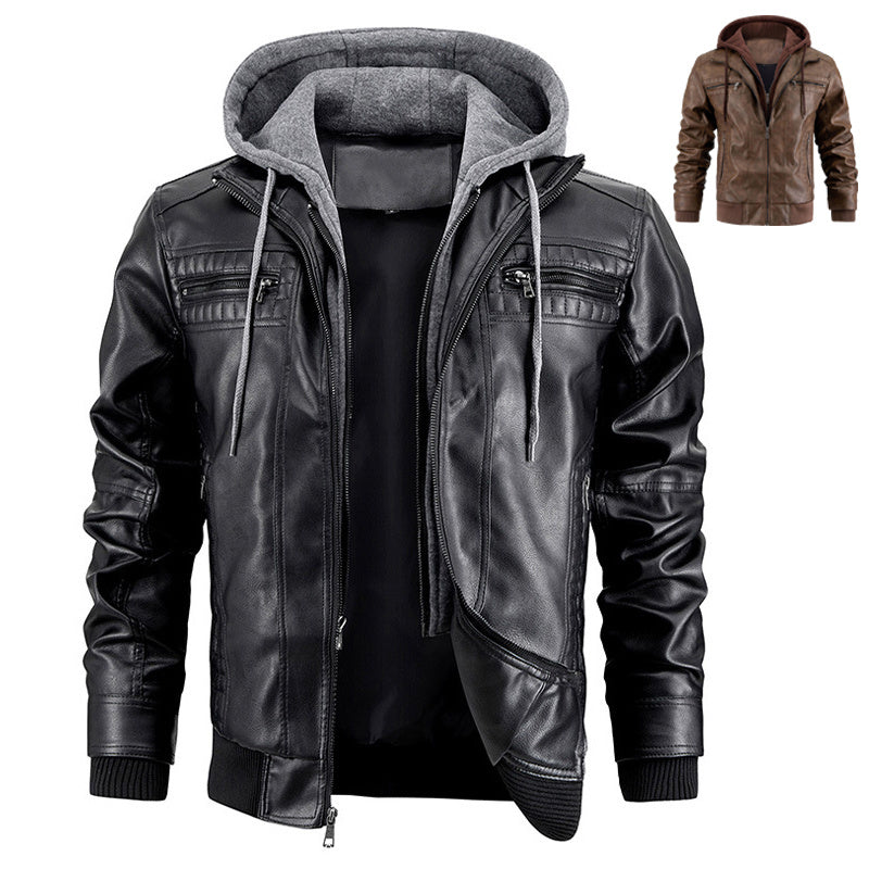 men’s PU leather jacket