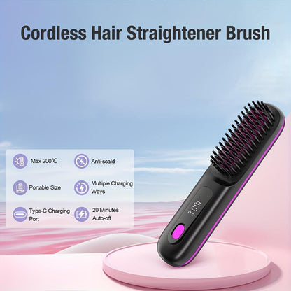 USB Wireless Household Electric Hair Straightening Comb